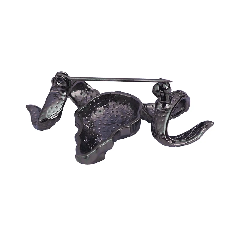 Мужская/Женская Брошь-значок из металлического сплава черного и серебряного