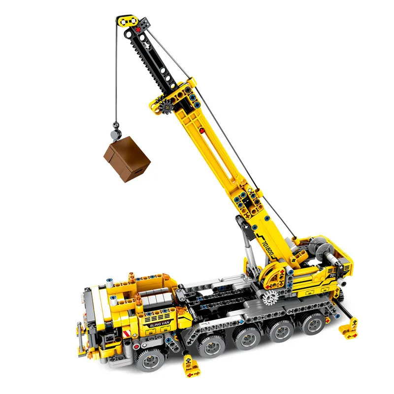 Техника инженерный подъемный кран строительные блоки Совместимые Legoingly Technic