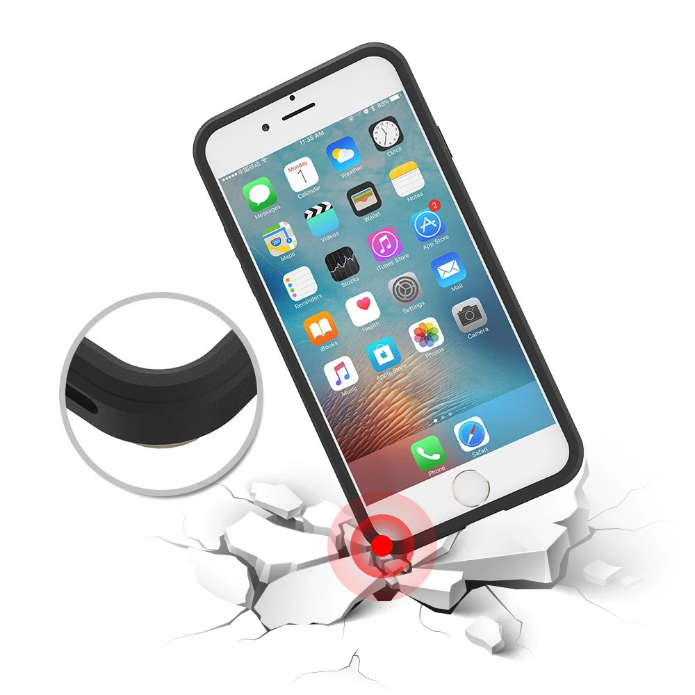 Чехол KISSCASE с отделением для карт iPhone 7 8 Plus X XS XR MAX противоударный жесткий чехол