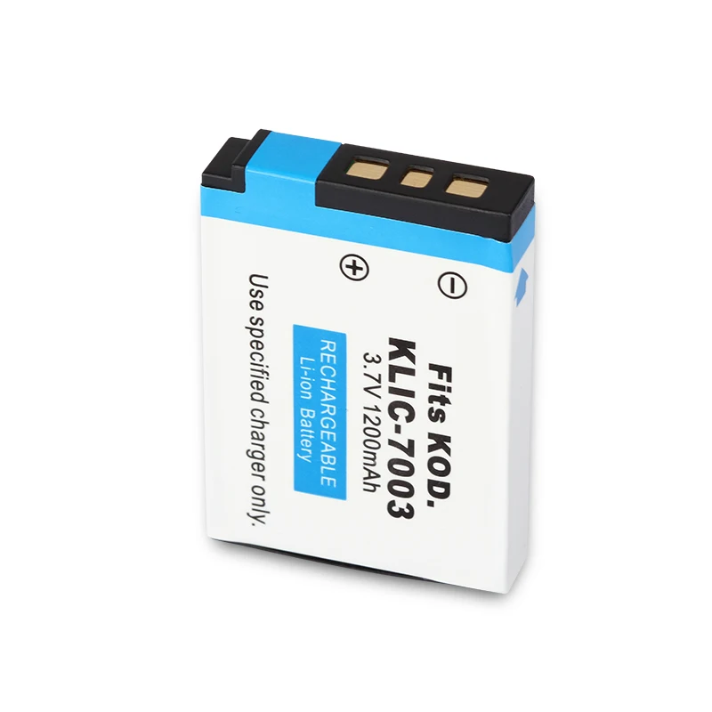 3.7V 1200mAh KLIC-7003 Rechargeable Digital Camera Li-ion Battery Pack KLIC 7003 KLIC7003 For KODAK M420 V1003 Z950 | Электроника