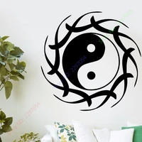 wall decal buddha yin yang lotus meditation om vinyl wall sticker home decor size 56x56cm
