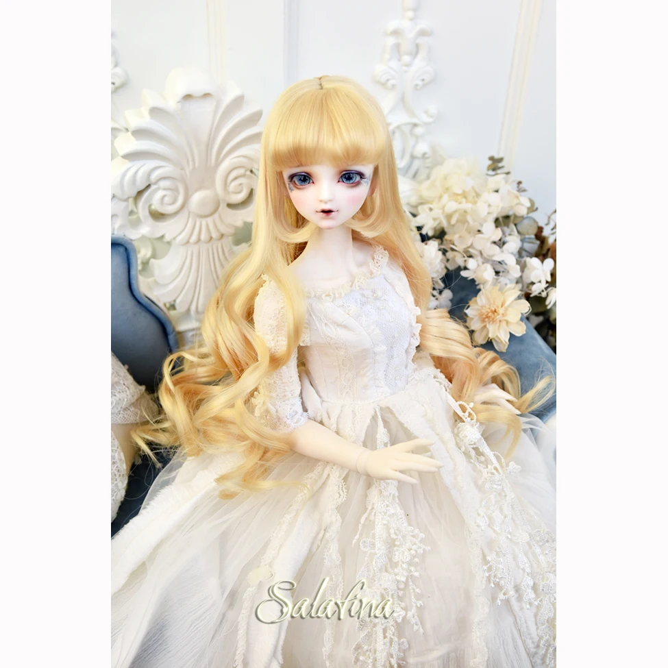 Allaosify 1/3 1/4 1/6 Bjd Doll Wig High Temperature Silk Brownish Black Long Curly Hair Free Shipping Synthetic | Игрушки и хобби