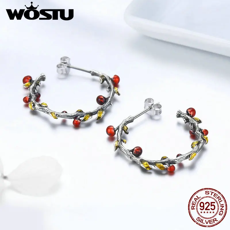 WOSTU 2020 Новое поступление новые серьги гвоздики из стерлингового серебра 925 пробы