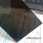 Прозрачный черный плексигласный пластиковый лист, акриловая доска, органическое стекло, полиметилметакрилат, толщина 1 мм, 3 мм, 8 мм, 200*200 мм