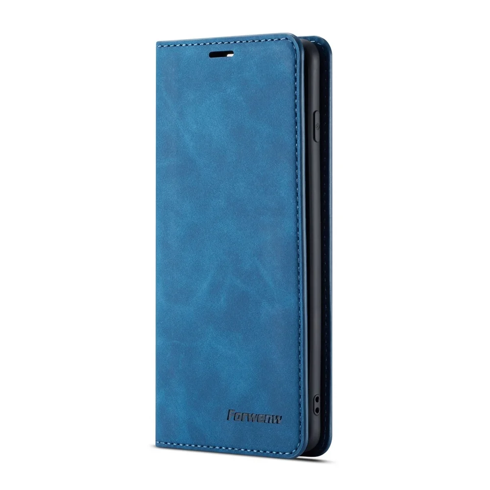 Blue Роскошный кожаный чехол-книжка для samsung Galaxy S8 S9 S10 Plus Lite S10E A 6 7 8 A50 70 30 20 чехол для телефона на магните - Цвет: Blue