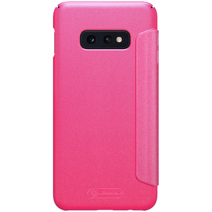 Rose red 10 шт./лот NILLKIN Sparkle кожаный чехол для samsung Galaxy S10e Искусственная кожа флип чехол для Galaxy S10 Lite в розничной посылка - Цвет: Rose red
