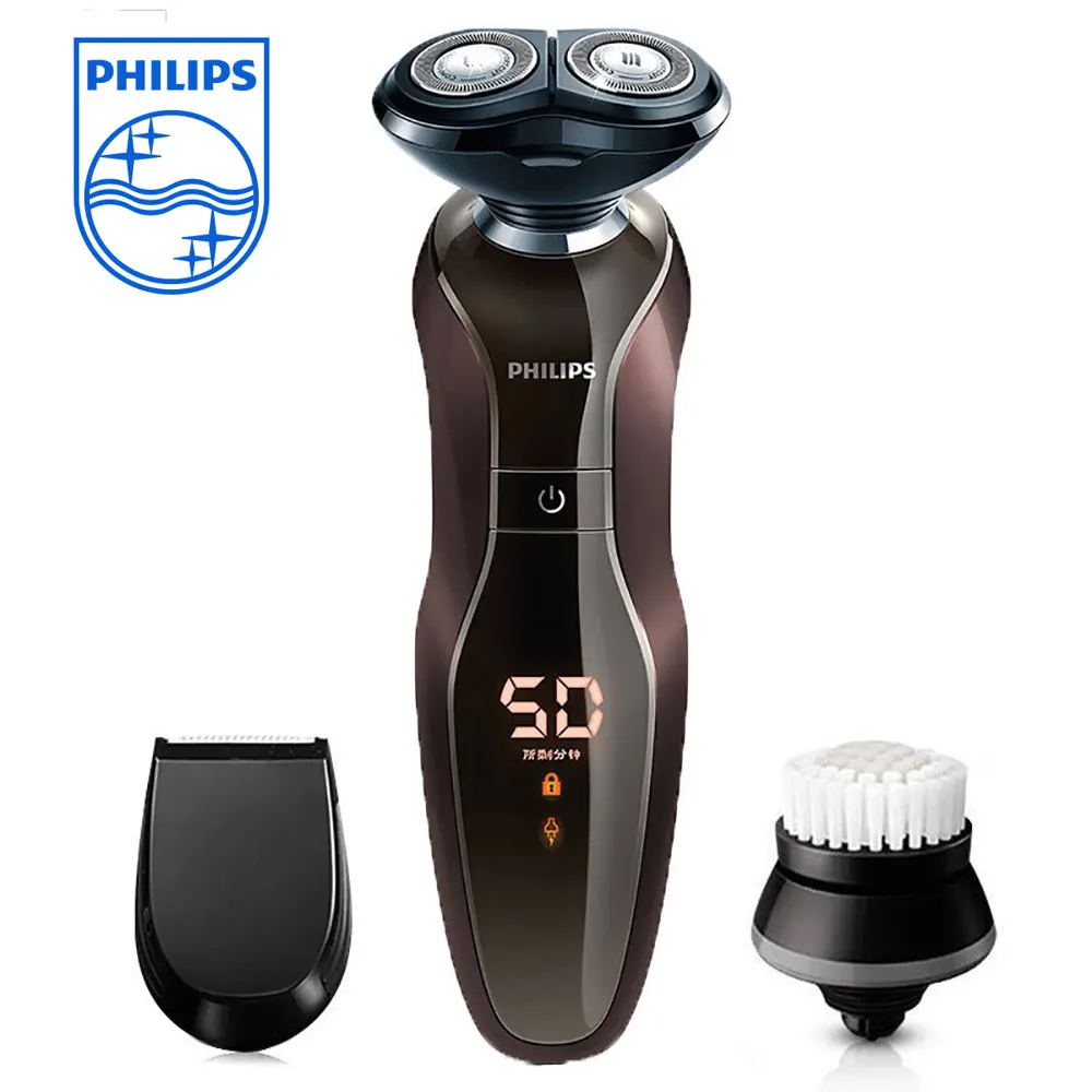 S575 Оригинальная Электробритва PHILIPS S575 с триммером smarkclick, перезаряжаемая Вращающаяся конструкция с автофокусом, моющаяся Мужская бритва - Цвет: S575