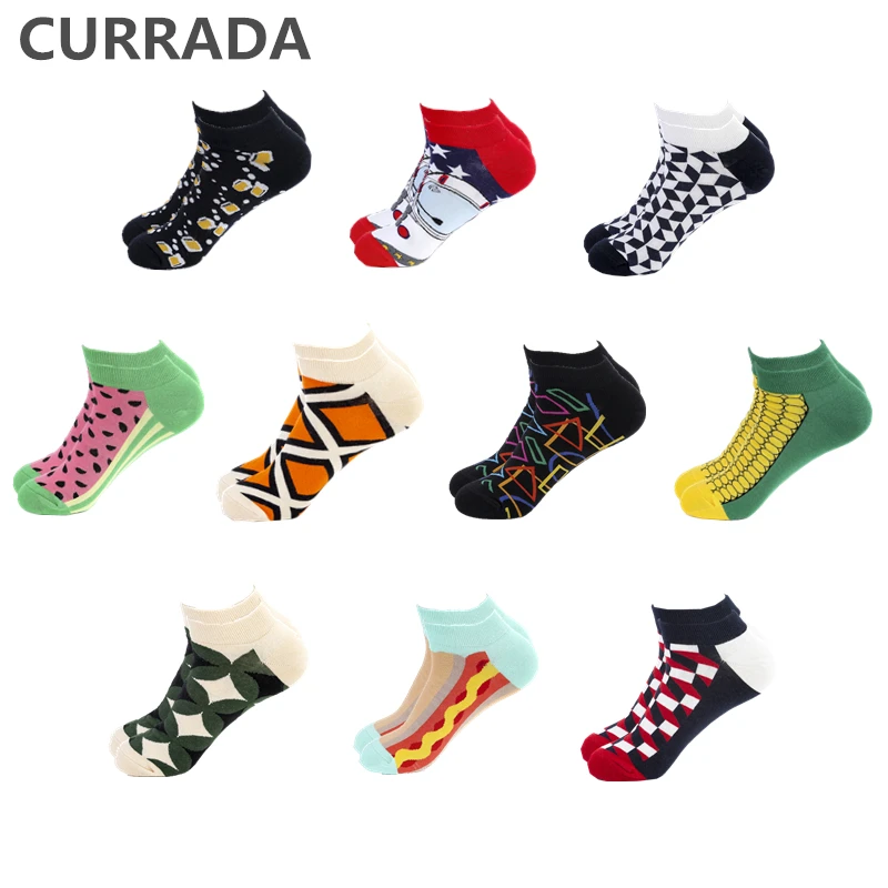 10 пар/лот мужские летние носки до щиколотки новинка Модные Повседневные Носки