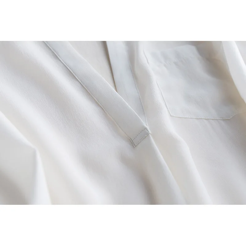 GUIYI глубокий v-образный вырез сексуальная свободная женская рубашка с длинными