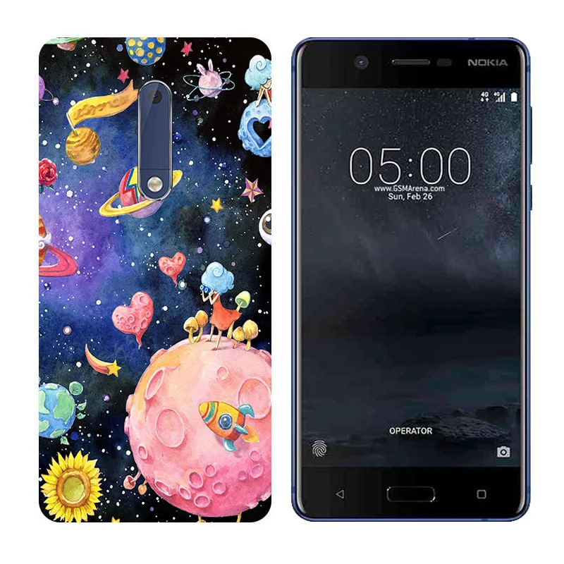 Case for Nokia 5 Back Cover 5.2 Inch Silicone Soft TPU Billow Printing Nokia5 Cases Coque Bag Shell |