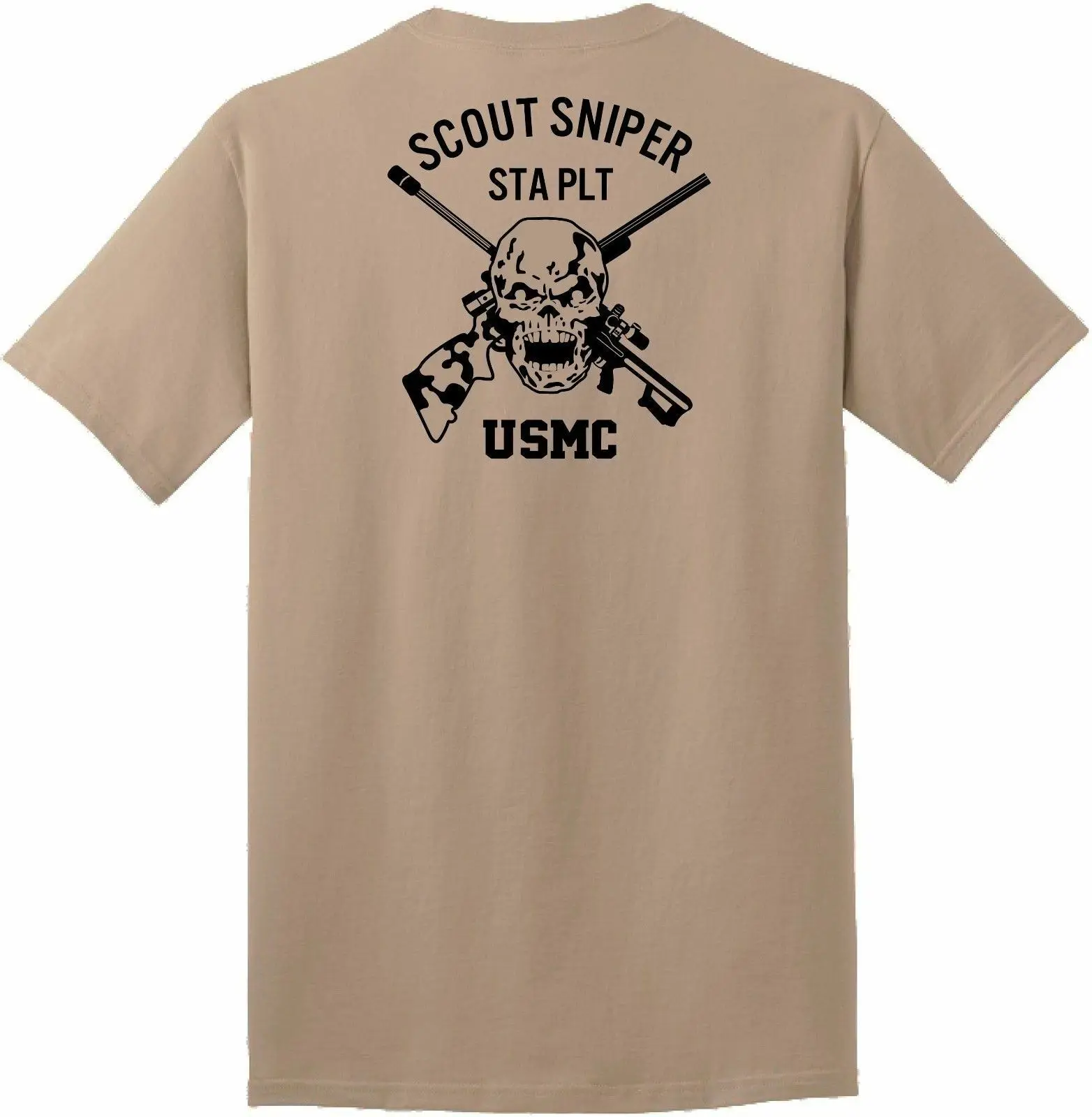 USMC-United-States-Marine-Corps-Scout-Sniper-STA-Platoon-T-Shirt S-3XL | Мужская одежда