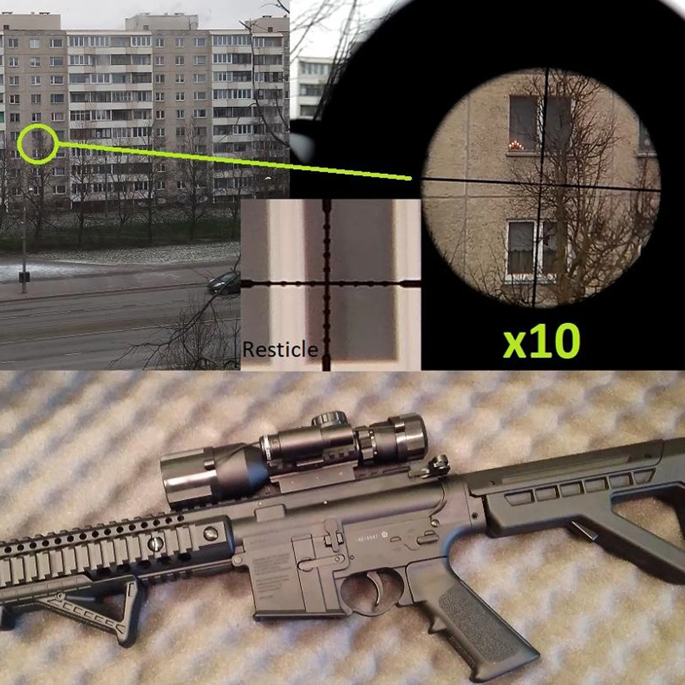 M9 3 10x42 Mil Dot компактный прицел с подсветкой красно Зеленая Сетка точечный красным