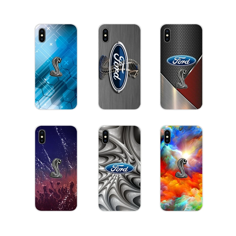 Аксессуары для телефона Чехлы автомобиля Ford Mustang Логотип Apple iPhone X XR XS MAX 4 4S 5 5S 5C SE 6