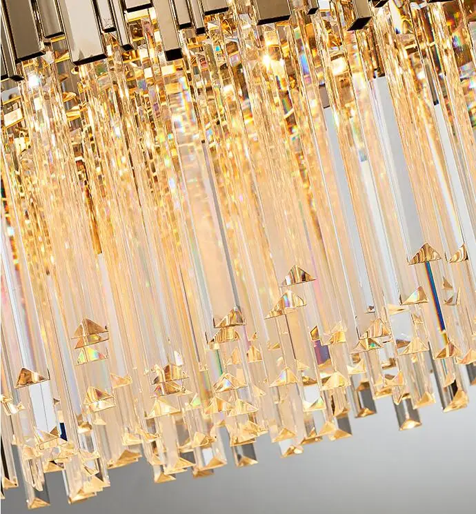 

Vintage living room crystal lamp luxury quality glass pendant light