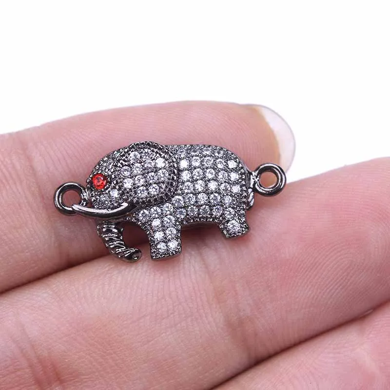 1 шт. 13*36 мм микро закрепка шармы в виде слона подвески соединители для женщин