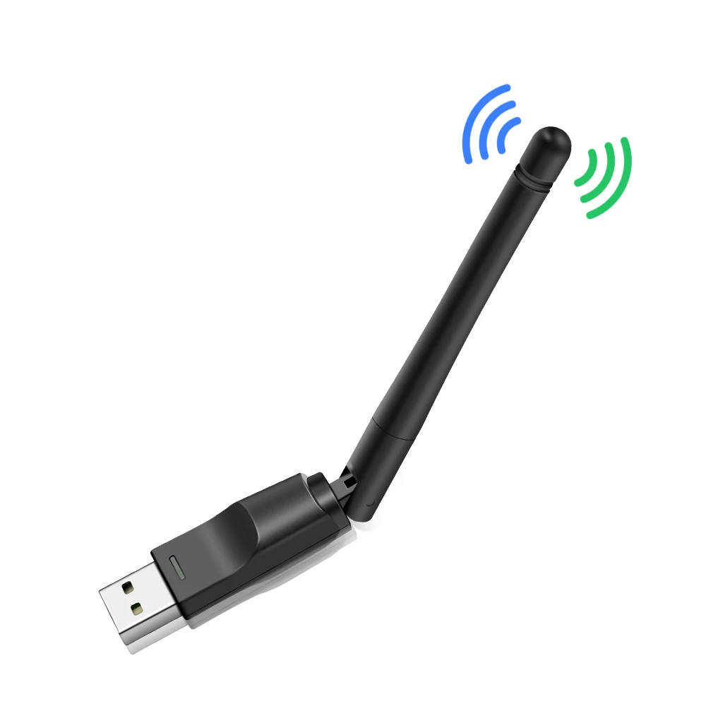 black Wifi антенна USB 2,0 wifi адаптер wifi usb ethernet TECHKEY 150 Мбит wifi ключ 802,11 ngb enchufe wifi lan chromecast для ТВ - Цвет: black