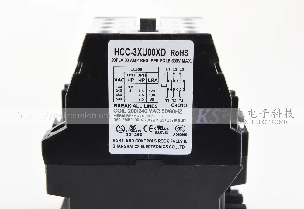 

208 V-240 V 20A HCC-3XU00XD трехфазный/трехполюсный Galanz кондиционер воздуха трехфазный контактор переменного тока