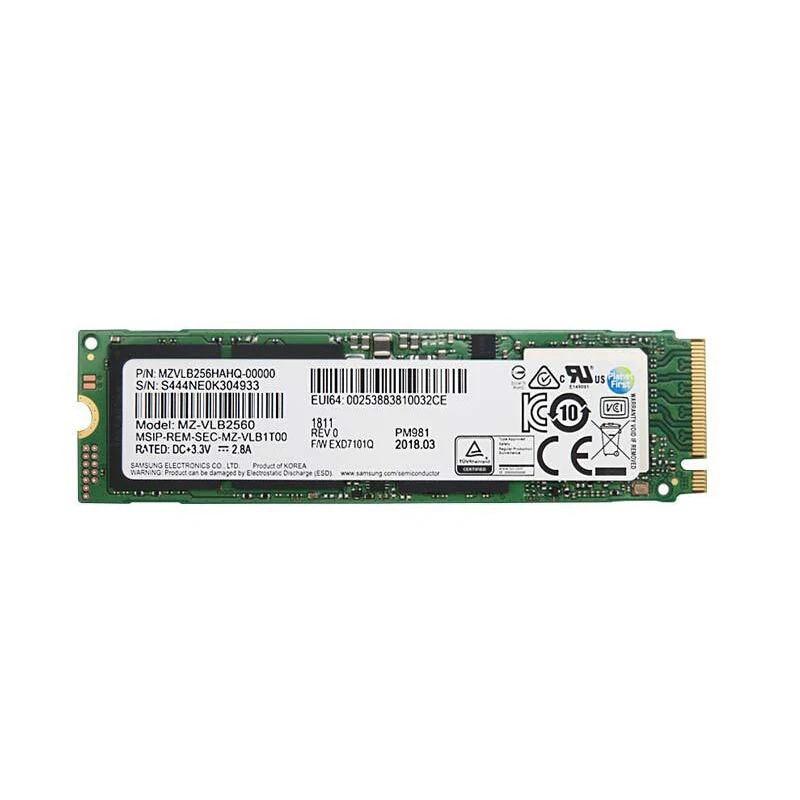 SAMSUNG SSD m2 PM961 128 ГБ твердотельный жесткий диск M.2 2280 NVMe Гб PCIe 3 0x4 NVME ноутбук
