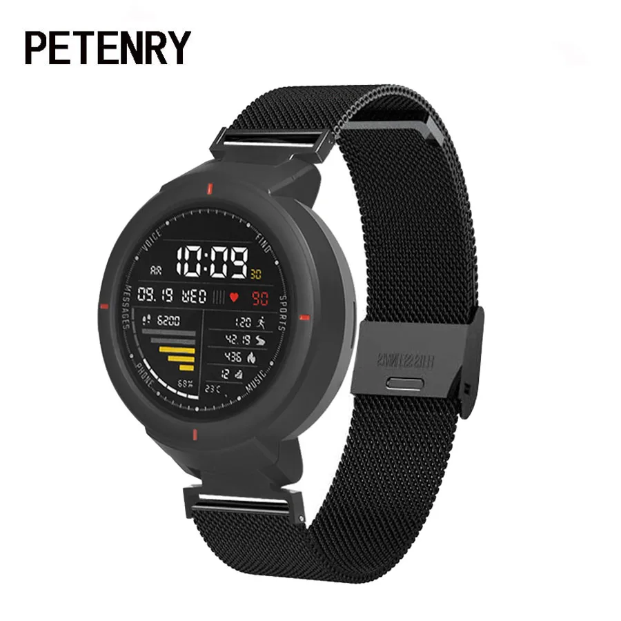 

Strap for Xiaomi Huami Amazfit Verge Metal Stainless Steel Milanese Watch Band Bracelet for Amazfit Verge Wristband Accessories