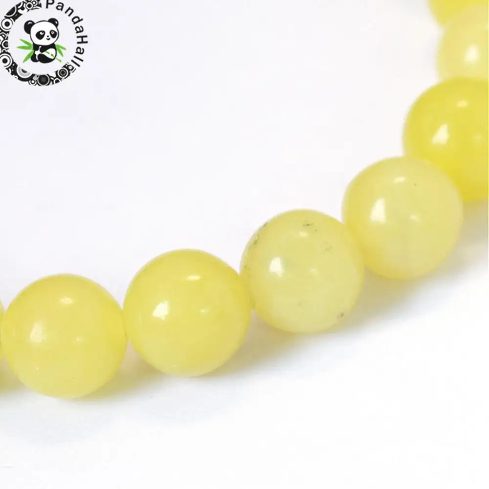 Круглые Бусины Из Натурального лимона 5 нитей 8 мм 15 дюйма 47 шт./нить|bead strands|round