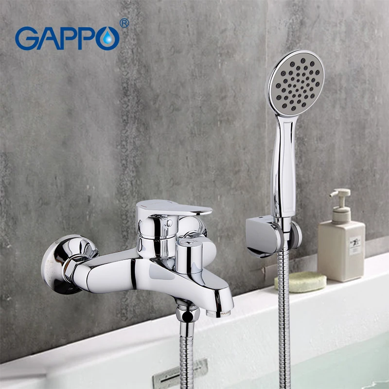 

GAPPO Chrome Polished Bath Tub Valve Shower Faucets Wall Mounted Bathroom Faucet Mixer Tap Single Handle Cold And Hot Water