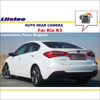 liislee car back up parking camera for kia k3 reverse rear view camera license plate light camera night vision waterproof