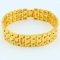 wrist chain yellow gold filled womens mens bracelet statement jewelry 8 3 inches