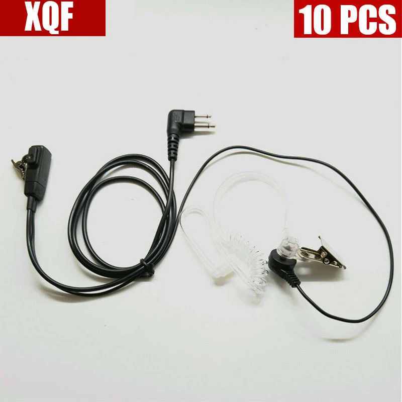 XQF 10PCS Acoustic Air Tube Earpiece Headset for Motorola Walkie Talkie Radio for GP3688 GP300 GP308 GP68 CP040 CP100