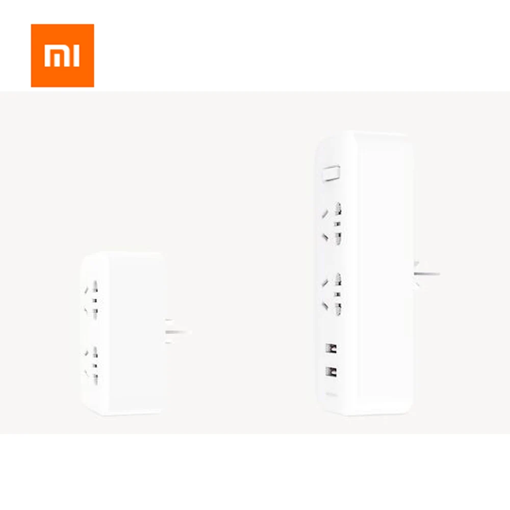 Xiaomi Mijia Мощность полосы конвертер Портативный Подключите зарядное устройство адаптер для Офис 5V 2.1A 2 розетки с 2 портами(стандарт быстрой зарядки