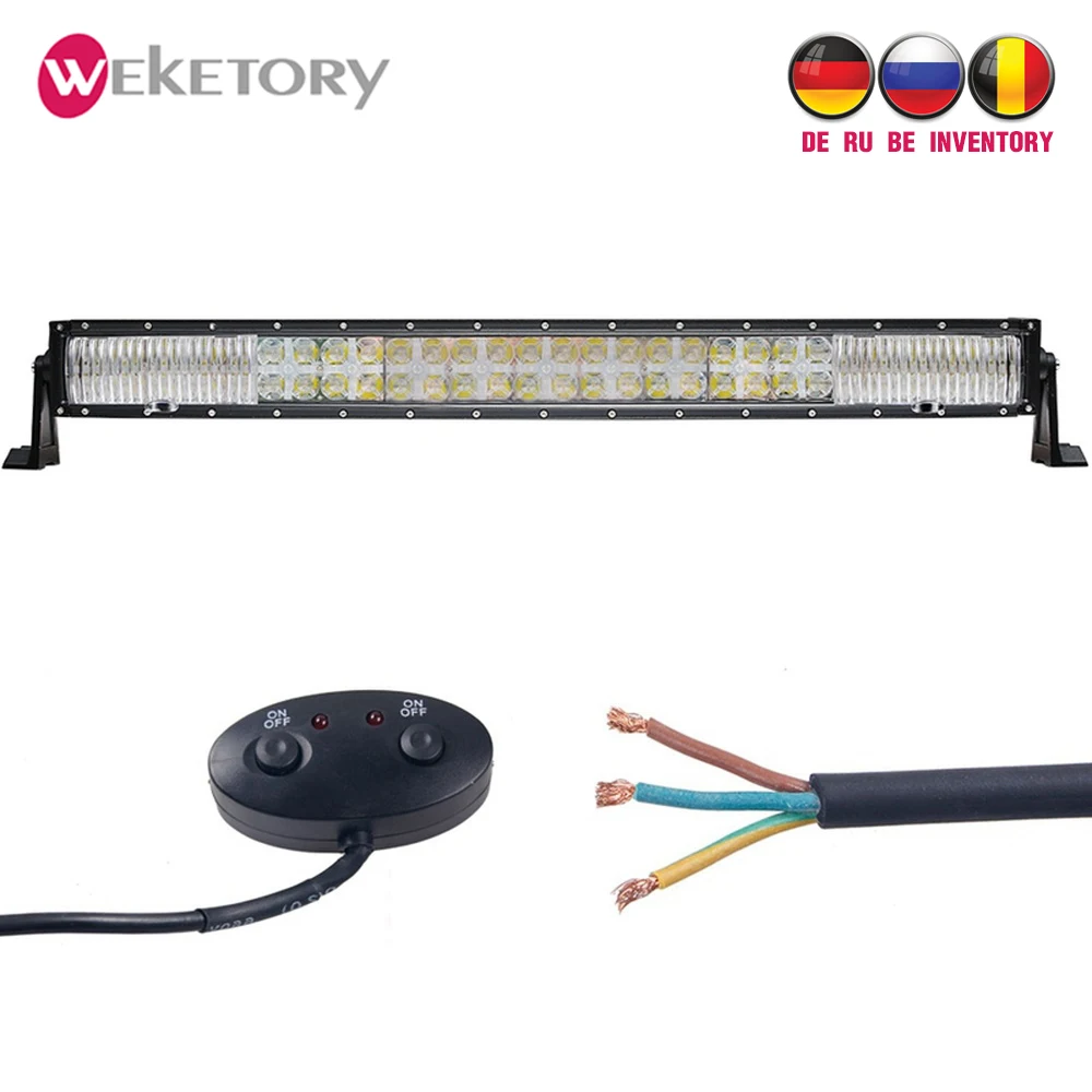 Weketory 7D 15 светодиодный DRL 32 дюймов 300 Вт рабочий светильник Бар Для Трактор