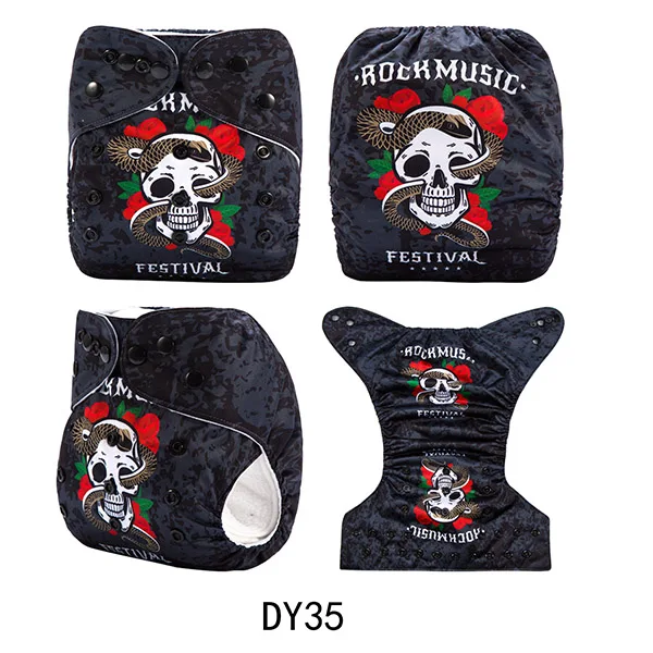 DY35 {AnAnBaby} Новые дизайнерские Многоразовые детские подгузники одного размера с цифровыми принтами - Цвет: DY35