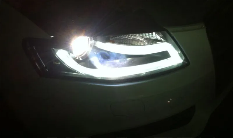 Vland завод для Audi A4 фары 2009 2012 Светодиодный фар DRL Объектив Двойной Луч H7 спрятал bi
