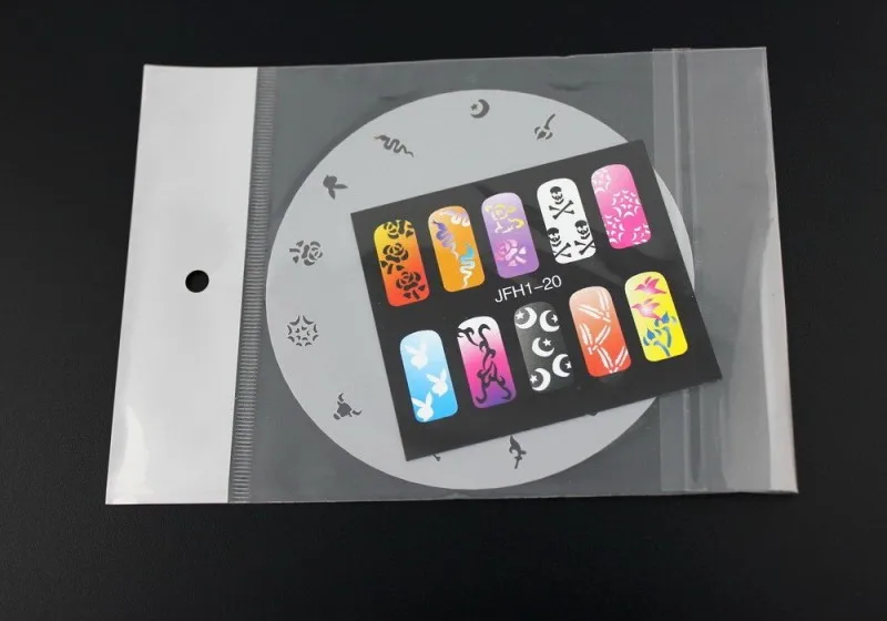 Многоразовый Аэрограф для дизайна ногтей трафарет 5N|airbrush nail art|nail airbrush stencilnail art |