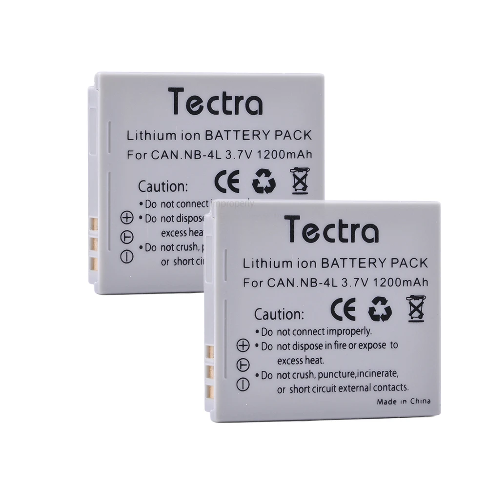 Аккумулятор для камеры Tectra 2 шт. Canon PowerShot SD30 SD40 SD400 SD600 SD1000 TX1 SD750 SD780 IS SD1400 ELPH 300|battery for