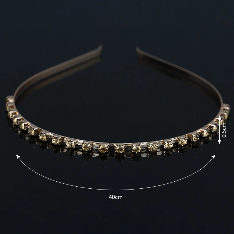 Новинка модная тиара золотые повязки для волос с кристаллами в корейском летнем