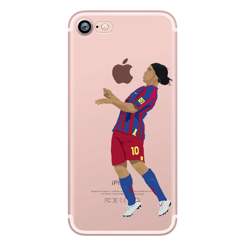 Football Star чехол для iPhone 6 S 5 5S SE 7 8 крышка футбол Роналду мобильный телефон сумка