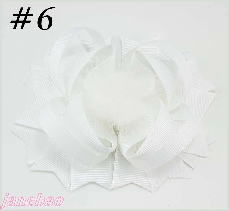 Бесплатная доставка 30 шт. банты для волос из ткани и норки с зажимами