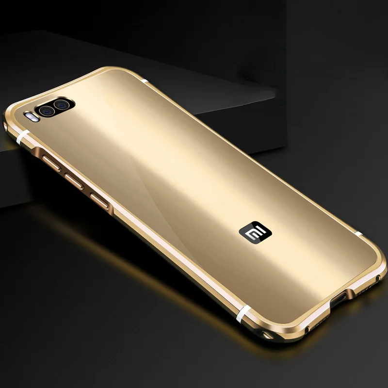 For Xiaomi Mi6 Mi 6 case Aluminum alloy metal frame + Acrylic back cover for |