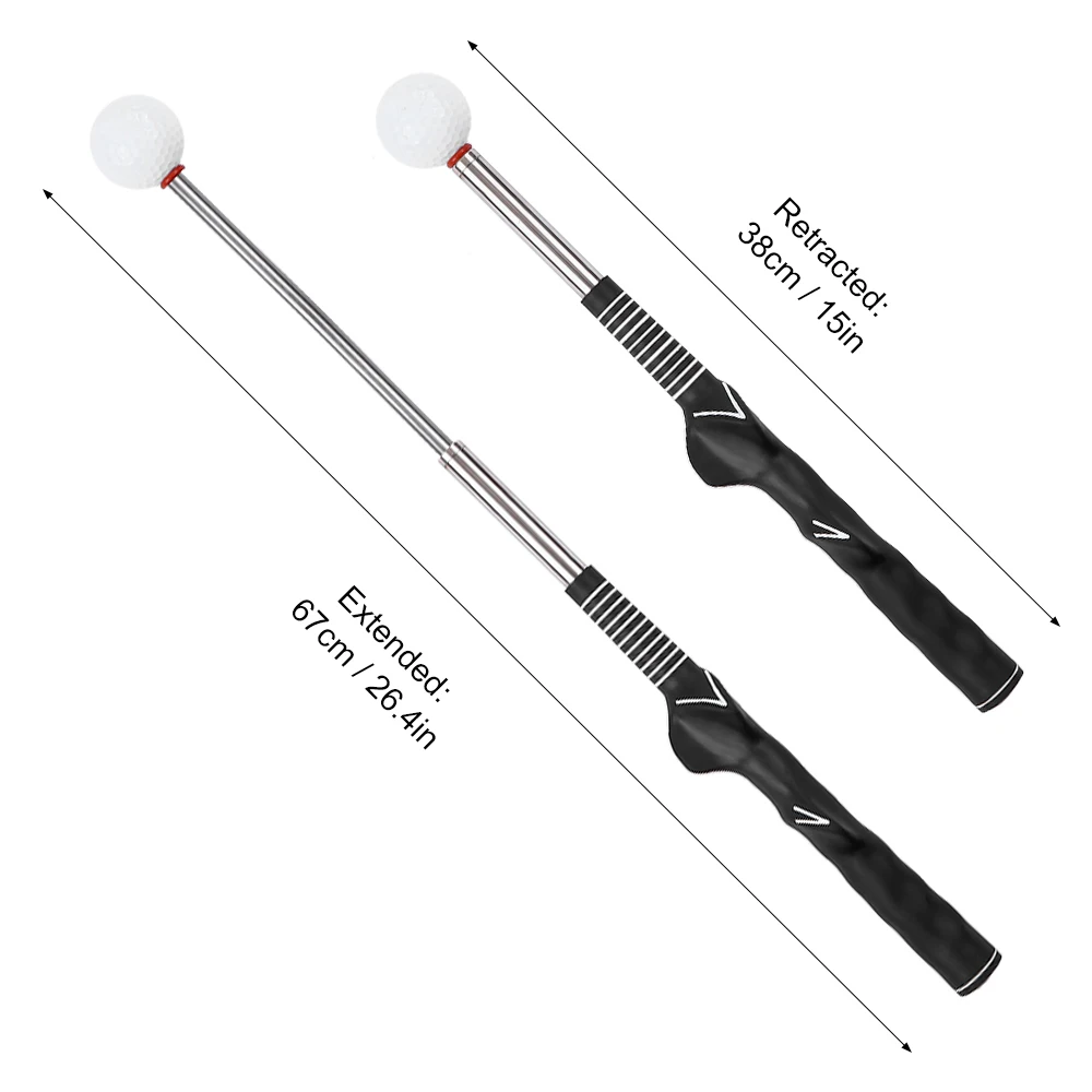 Telscopic Golf Swing Trainer Tools Swim Rod Training Aids Beginner Gesture Correction Aid Ball Sports | Спорт и развлечения