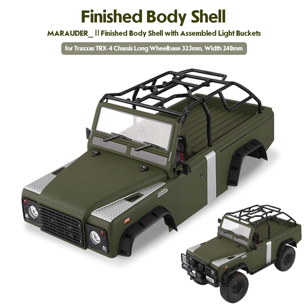 Killerbody MARAUDER_ Ⅱ RC автомобиль прозрачный корпус комплект с светильник ведрами для 323 мм Колесная база Traxxas TRX-4 шасси RC Гусеничный автомобиль