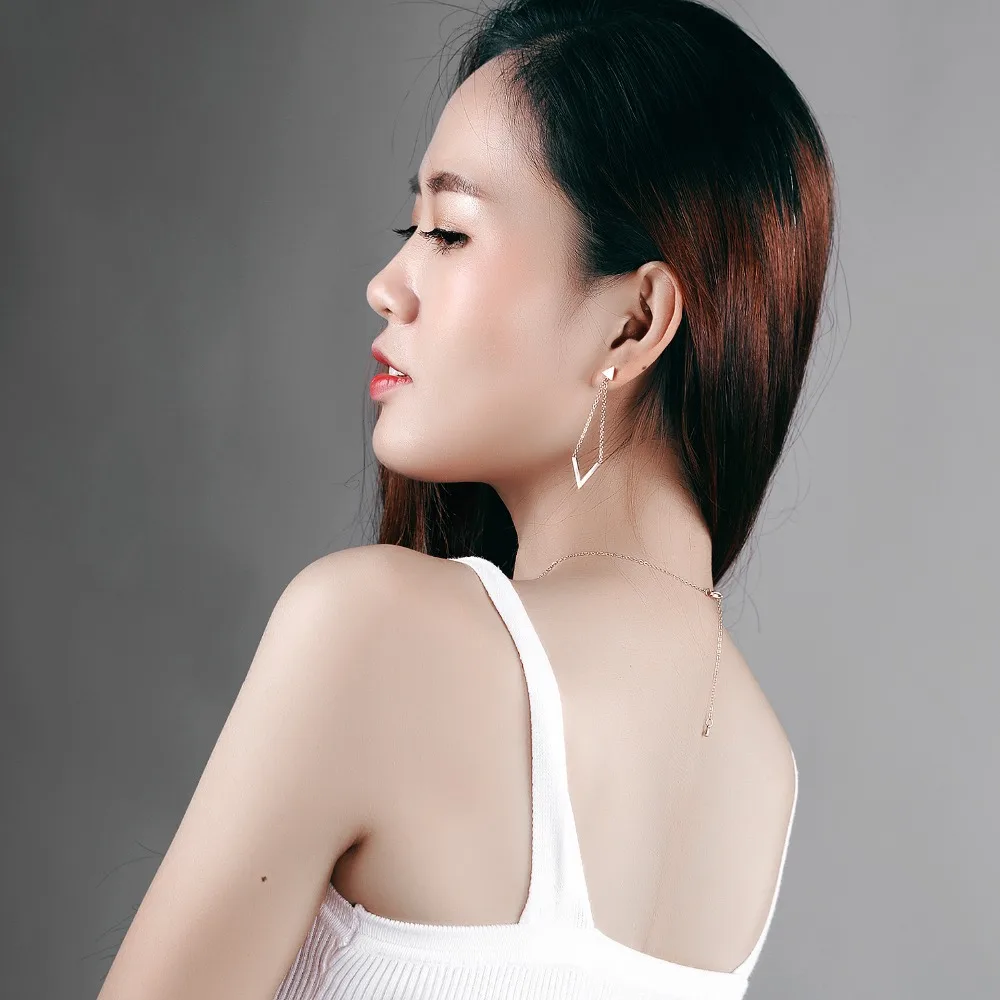 Индивидуальный темперамент v образный длинный кулон Модные универсальные серьги