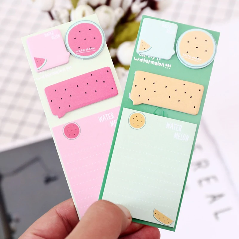 2xnovelty арбуз нарезанный Блокнот N Times Липкие заметки Kawaii Канцтовары DIY Скрапбукинг