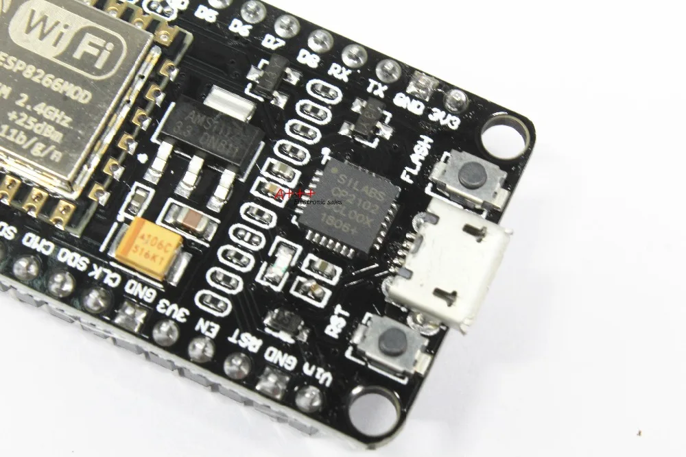 Беспроводной модуль NodeMcu v2 Lua WiFi макетная плата ESP8266 с антенной pcb и usb-портом ESP-12E CP2102