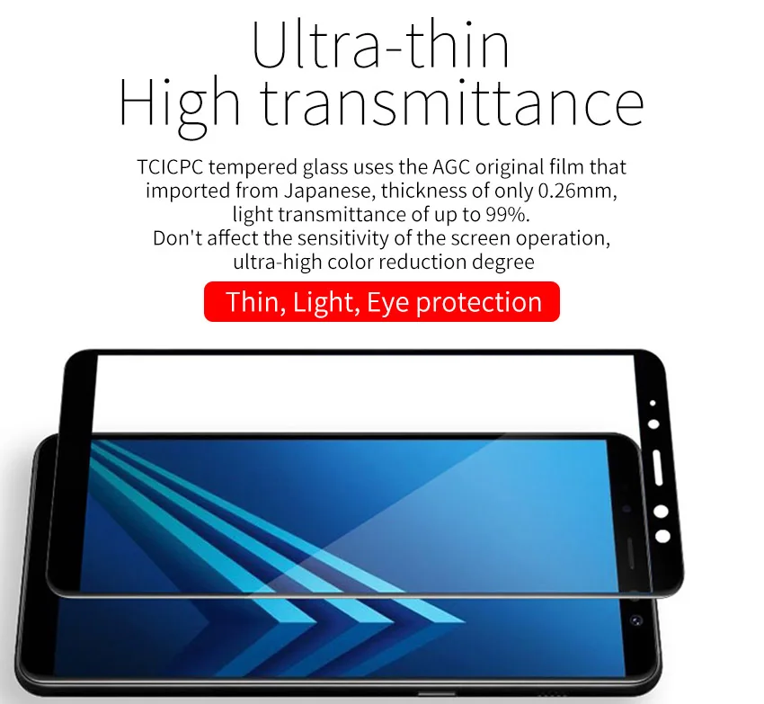 WeeYRN Защитное стекло для самсунга Galaxy A8 и A8+ 2018 (для Галакси А8/А8 Плюс )