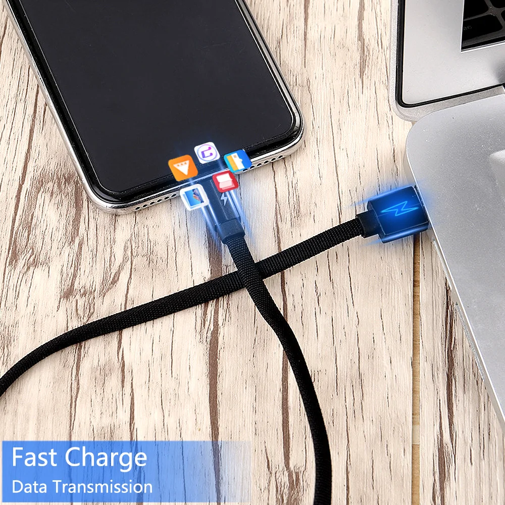 Плоский кабель USB Type C 0 25 м-3 м для синхронизации данных Samsung Xiaomi кабели быстрой