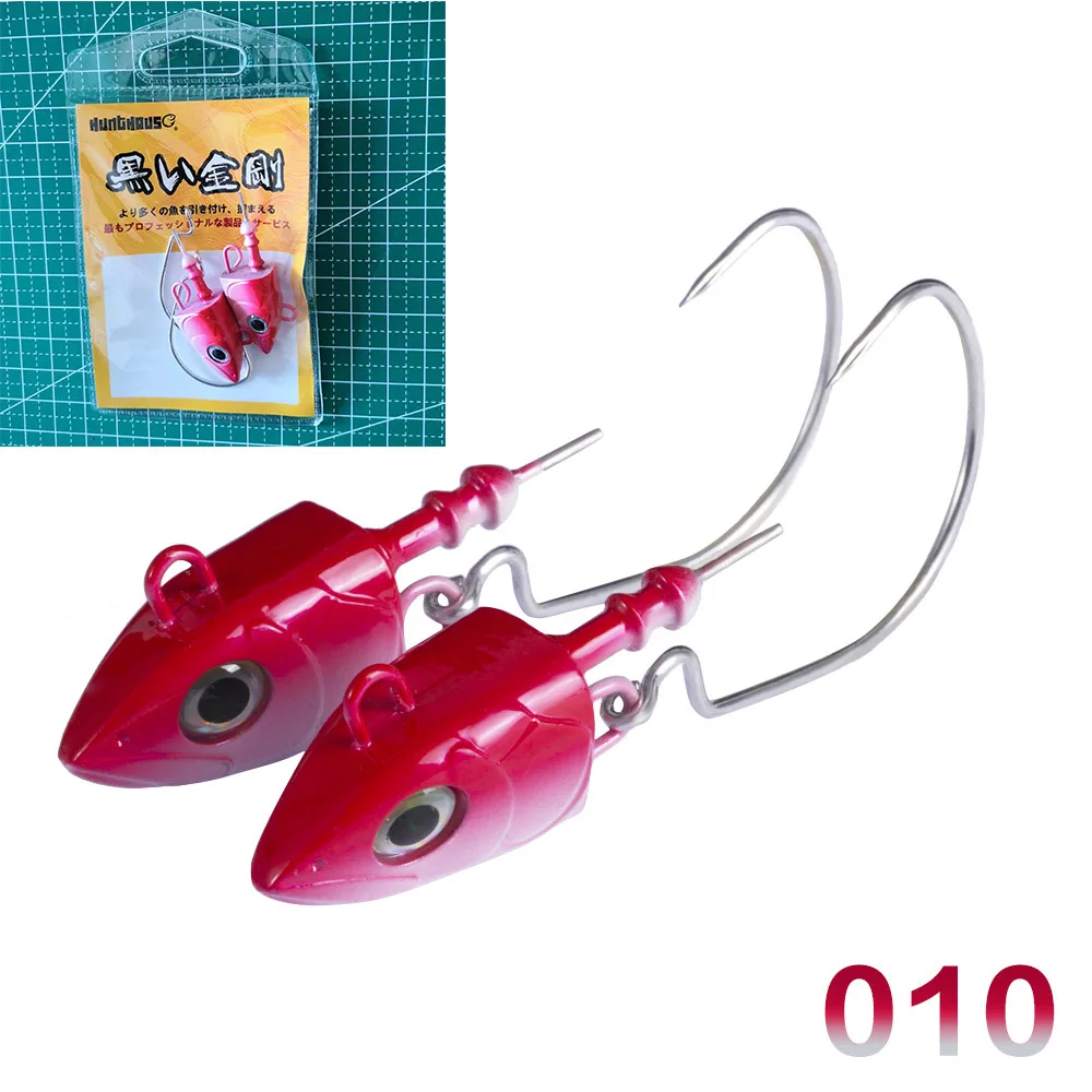 head-010 Hunthouse black minnow easy shinner свинцовая джиг головная Мягкая приманка pescar leurre для рыбалки бас 25 г 40 г 60 г 90 г 120 г стиль - Цвет: head-010
