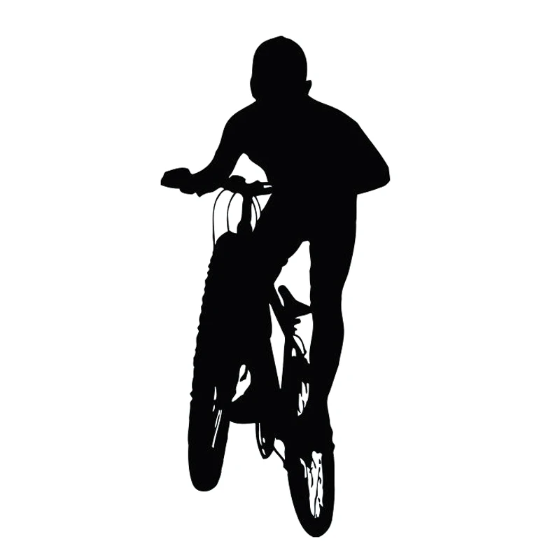 

8CM*17.3CM Fashion Sport Cycling Decal Car Sticker Black/Silver Vinyl S9-0238
