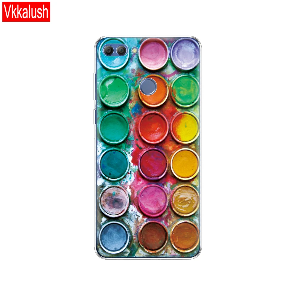 80198 Чехол для телефона huawei P smart Enjoy 7 S, мягкий силиконовый чехол из ТПУ 360, полностью защитный прозрачный чехол с принтом - Цвет: 80198