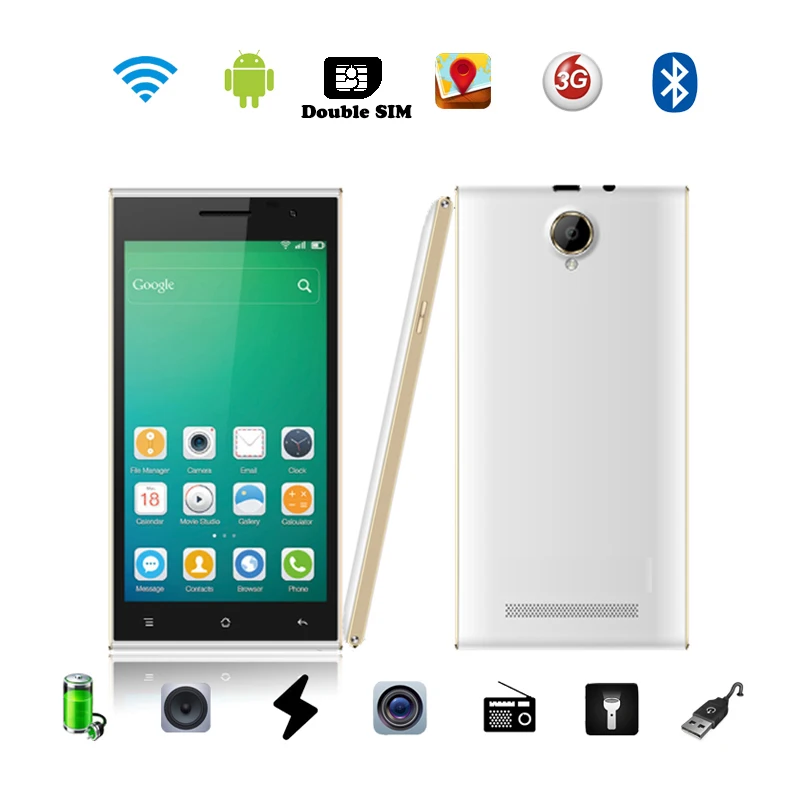 Anitech 3 Г 5.0 &quotДюймовый Оригинальный Смартфон Android 5.1 Мобильный Телефон Dual SIM