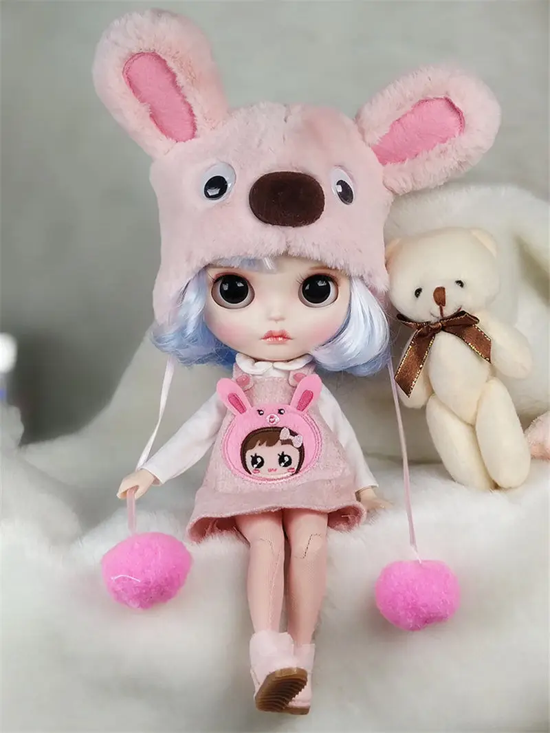 Лучший популярный 1/6 Blyth кукла с голубым и белым цветом короткие волосы подходит для DIY Изменить игрушка BJD для девочек